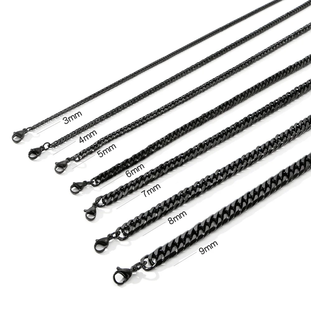 Punk-Stil Doppelt Gewebte Sechseckige Kubanische Kette Edelstahl-Halskette Basis Hip-Hop Herren-Halskette Mode-Schmuck-Accessoires – Detail 6