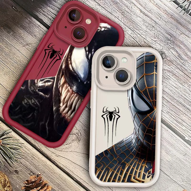 

Marvel Venom Cool Hot Art For Apple iPhone 16 15 14 13 12 11 Pro Max Plus Eye Ladder Soft TPU Silicone Cover Phone Case