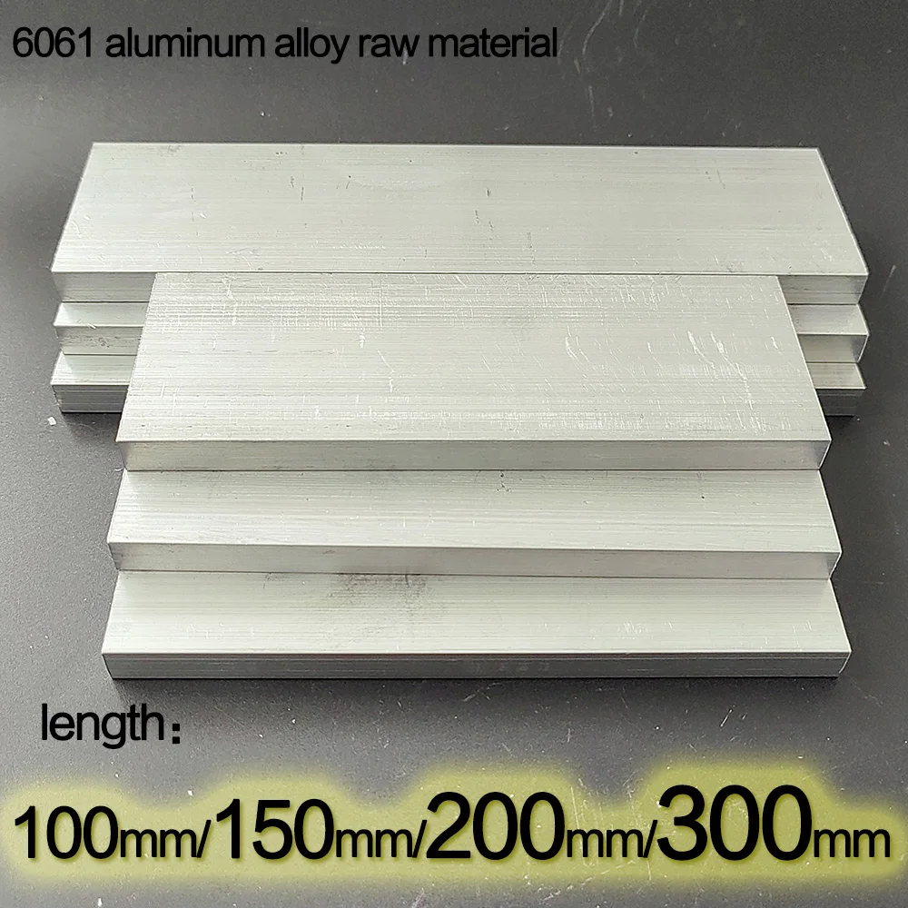 Barre plate en alliage d'aluminium 6061, épaisseur 10mm, largeur 55mm 65mm 75mm 85mm 95mm, longueur 100mm 150mm 200mm 300mm