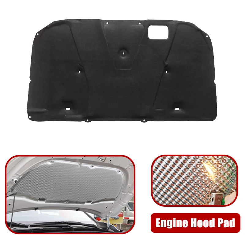 For Toyota Land Cruiser Prado 120 J120 2002-2009 Car Engine Hood Pad Heat Insulation Cotton Fireproof Cover Sound Accessories