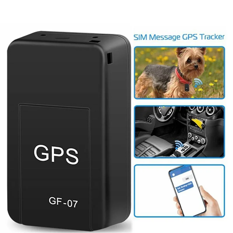 Mini GF-07 GPS Tracker Real TimeTracking Anti-lost Locater for Car Dog Children Strong Magnetic Mount SIM Message Positioner