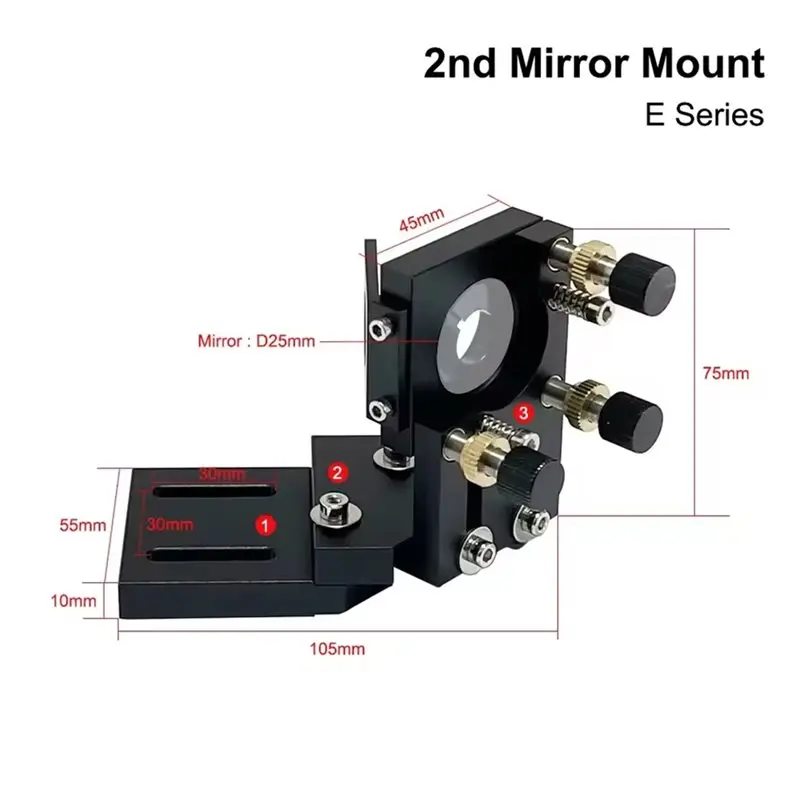 TKOH-E Series CO2 For Laser Second Mirror Mount, 25Mm Diameter Lens Integrated Holder For Laser Cutting Machines