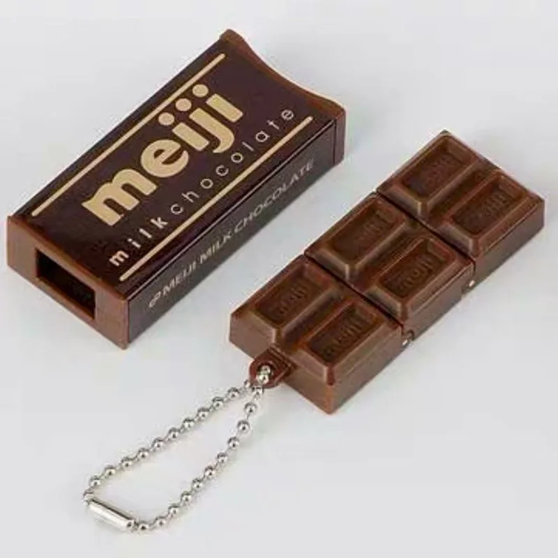 Hot Japanese Style Simulated Meiji Chocolate Fidget Toy Bendable Snap Stress Relief Keychain Pendant Creative Gift S