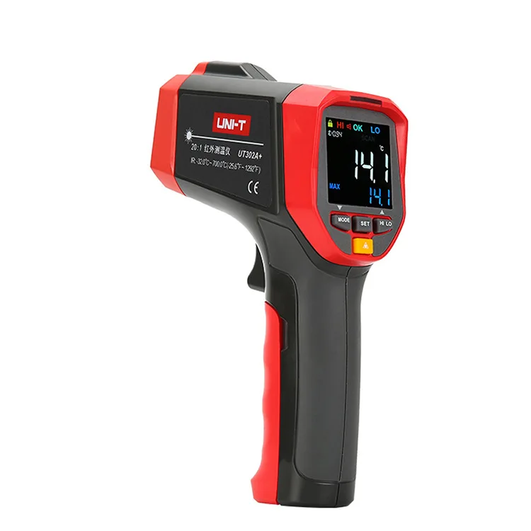 

UNI-T Color Screen Professional Infrared Thermometer UT302A+High Precision Color Screen Thermometer Non Contact Thermometer