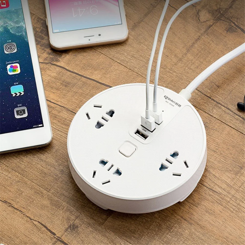 Home Multifunctional Climbing Wall Sockets 2500W 230V 3 USB Ports 5V 24a Space Saving Power Strip Tower for Household Appliances