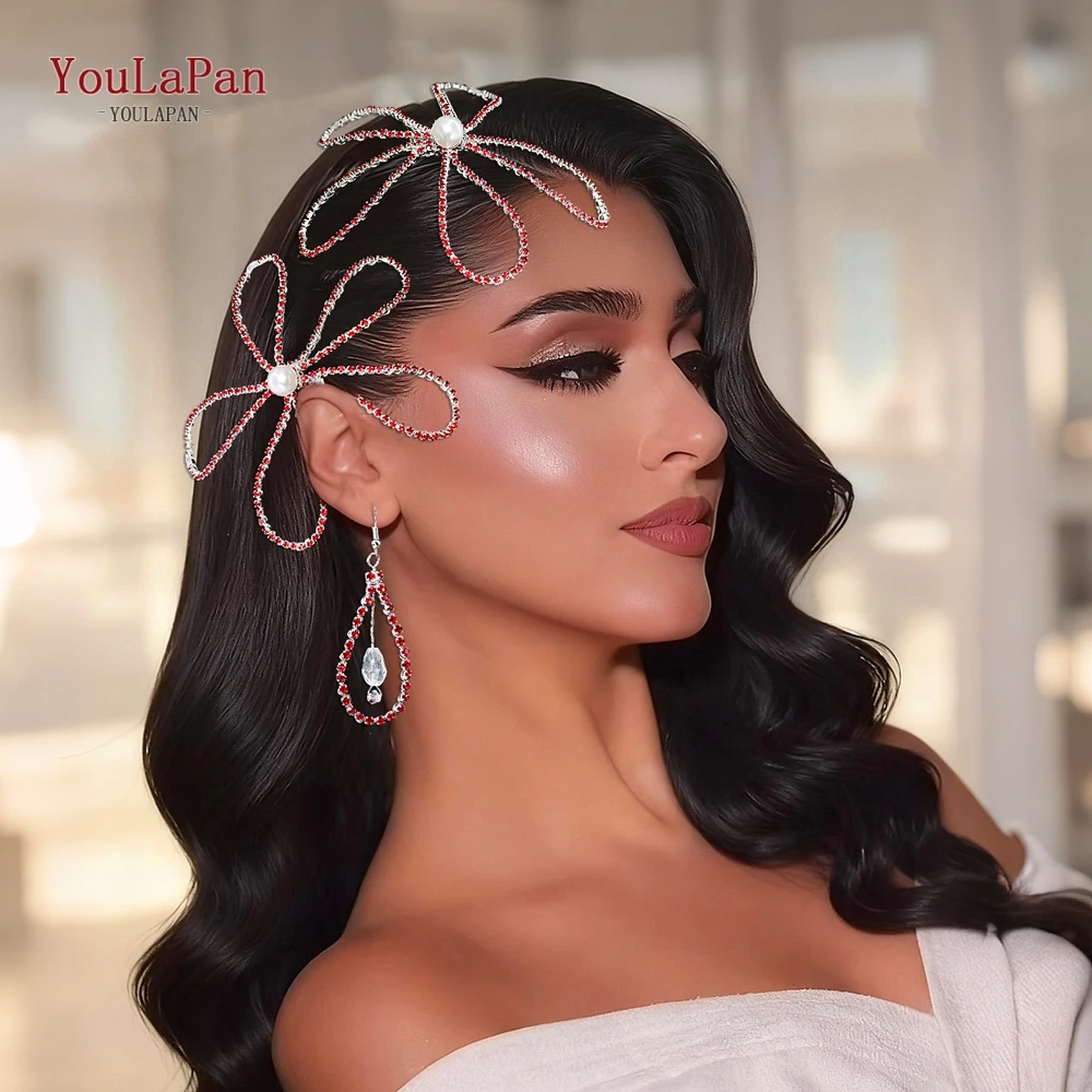

YouLaPan Fashionable Flower Set Hair Accessories Brides Wedding Accessories Ladies Dances Parties Banquets Headpieces HP367