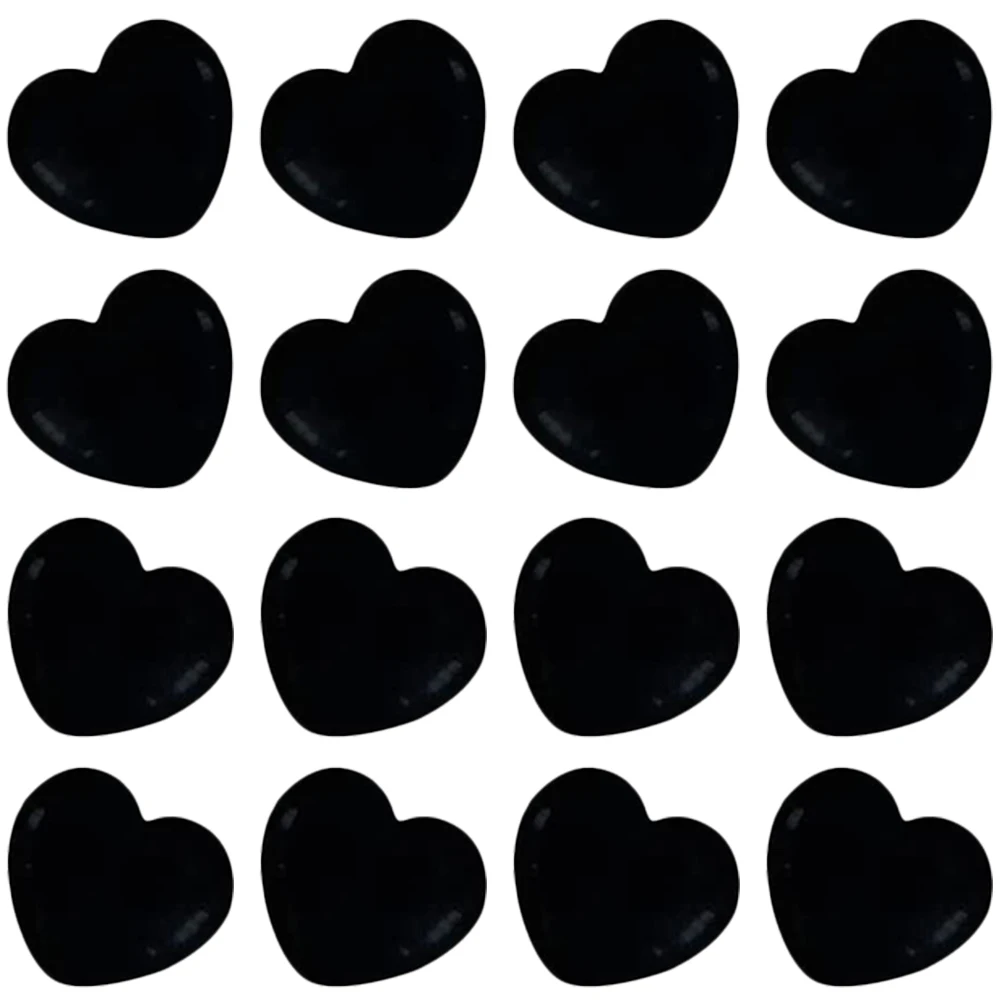 

Heart Shaped Thumb Tacks Round Head Push Pins for Travel Maps Multi Function Safe Daily Use Black Love Delicate