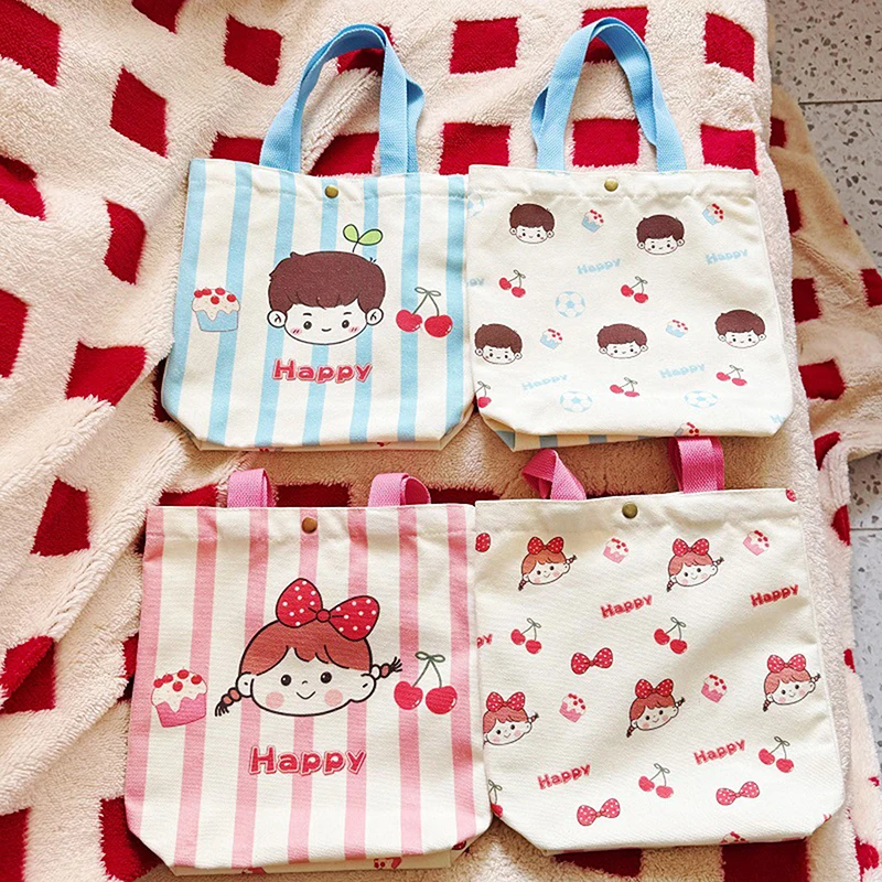 

Cartoon Kawaii Canvas Bag Novelty Creative Tote Bag Daily Large Capacity Shoulder Bag Cute Handbag Gifts