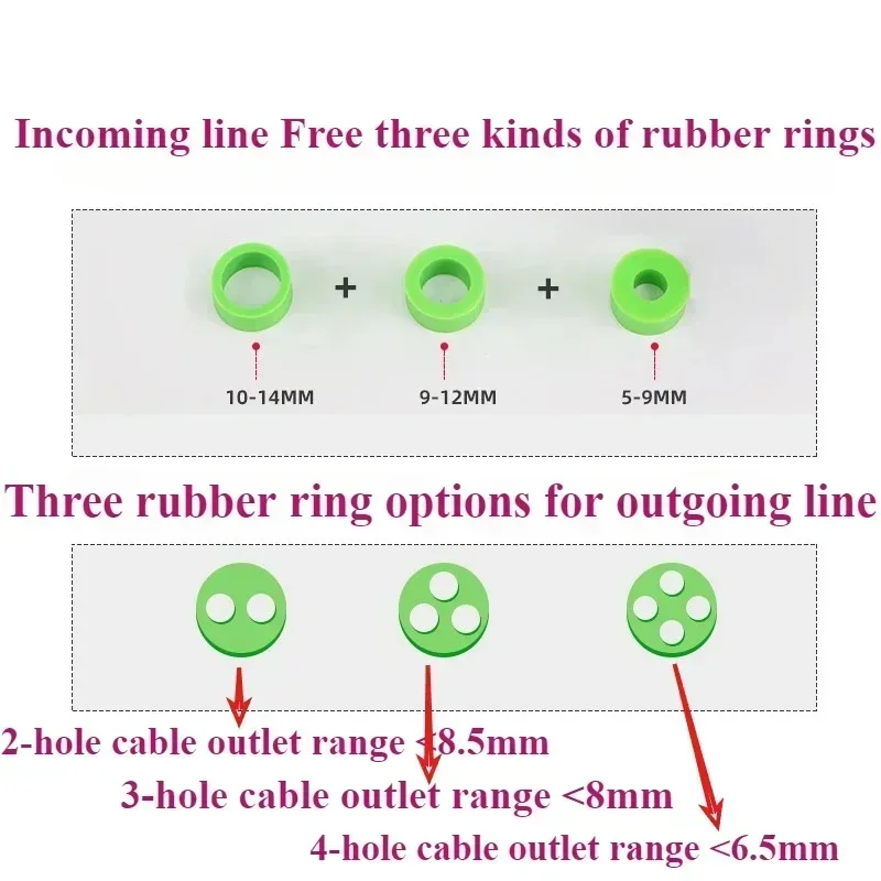 Waterproof Connector IP68 Cable Waterproof Joint 1 in 2/3/4 Out Outdoor Rain Proof LED Light Branching Electrical Terminal Block