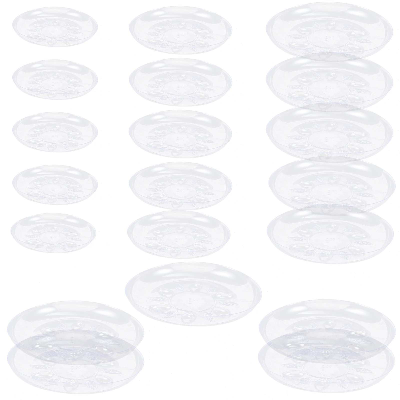 

20 Pcs Flowerpot Trays Plastic Thickened Sturdy Sun Resistant Lightweight Suitable Size Gardening Supply Indoor