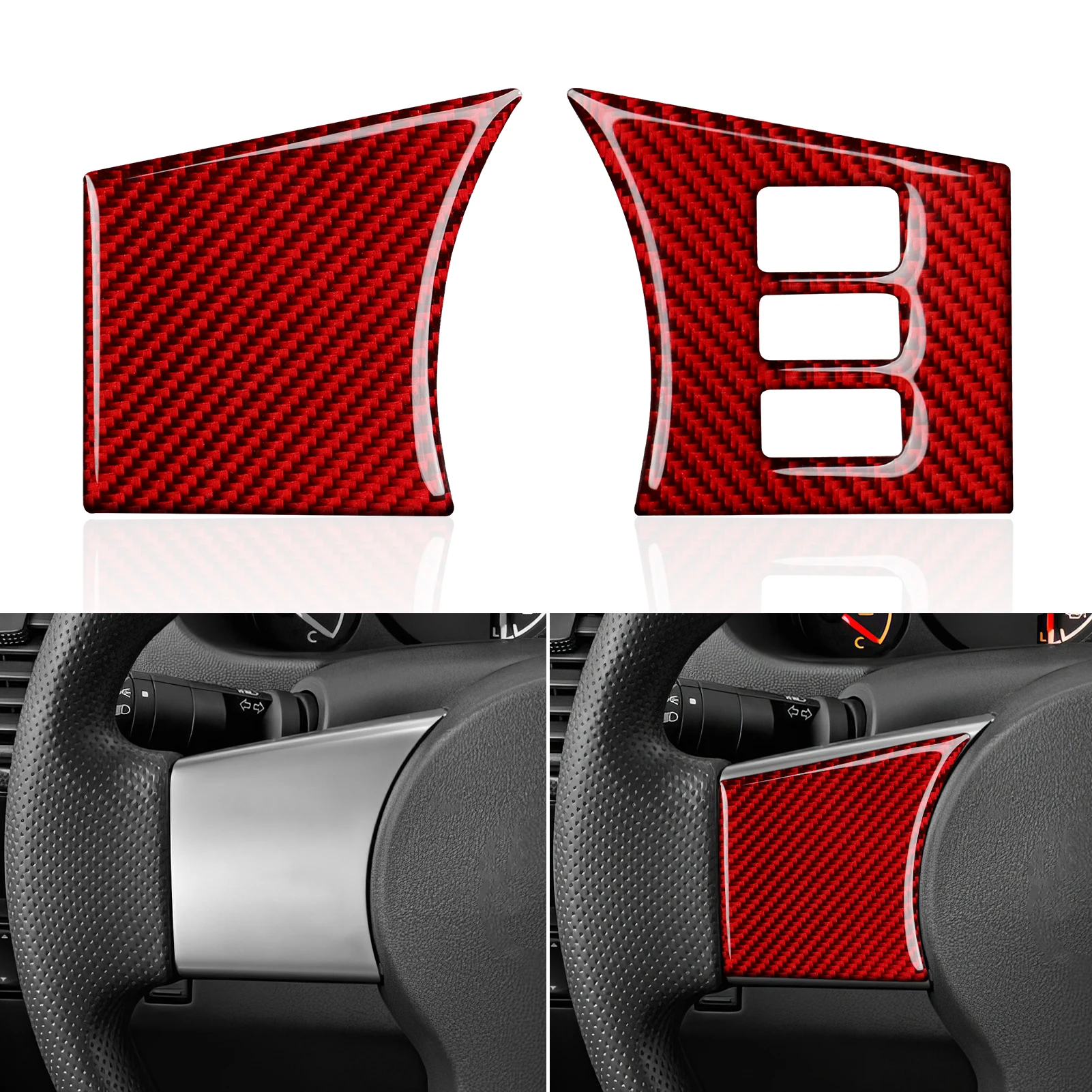 Carbon Fiber Interior Sticker. Car Steering Wheel Panel. For Nissan Frontier Pathfinder Xterra. For Suzuki Equator Accessories. - view 6