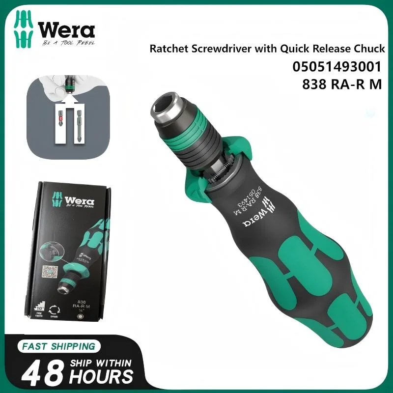 wera-05051493001-destornillador-de-trinquete-con-mandril-de-liberacion-rapida-1-4-x-1235-mm-mango-multicomponente-838-ra-r-m