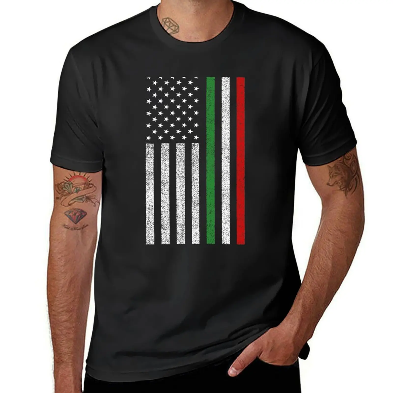 

Italian American Flag T-Shirt cute clothes vintage plain white t shirts men