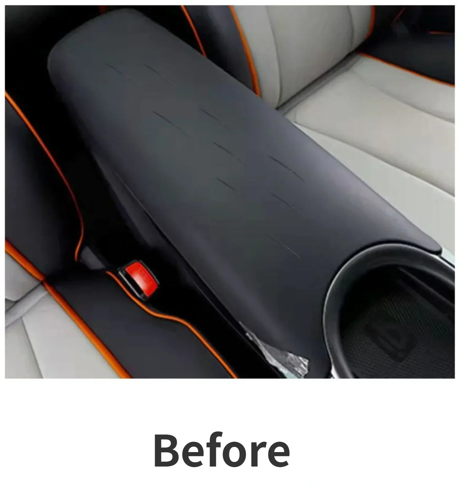 For BYD Dolphin Car Center Console Armrest Storage Box ABS Trim Protective Cover Car Auto Interior Byd Carbon grain Accessories