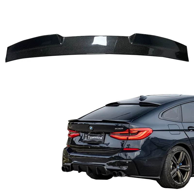 For BMW 6 Series GT G32 2021-2023 Real Carbon Fiber Roof Spoiler Back Trunk Tail Wing