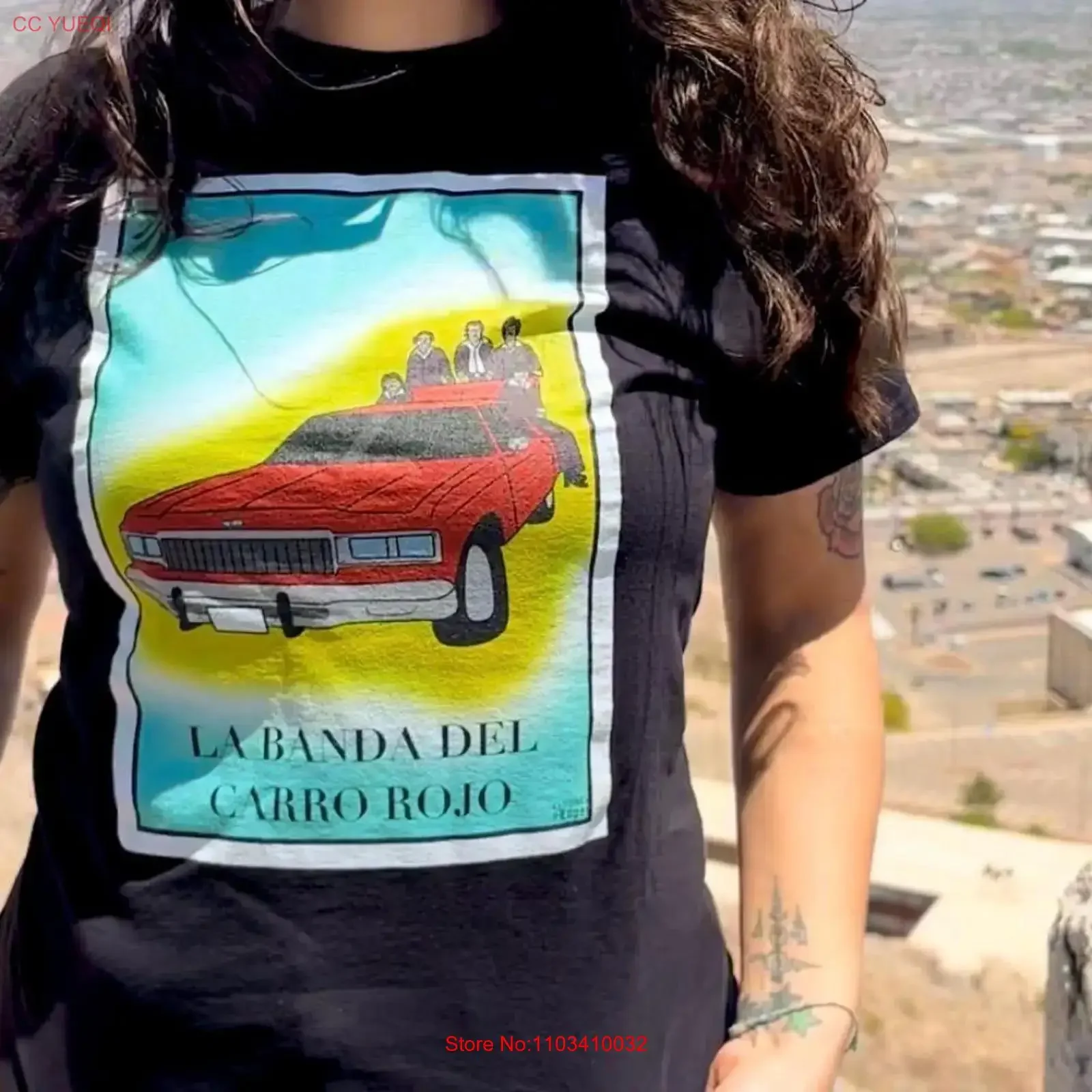 La Banda del Carro Rojo camiseta Los Tigres Norte Lotería tarjeta mexicana Norteño música cultura Pop vintage lavado streetwear suave