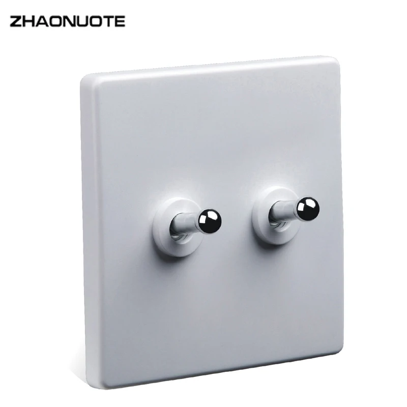 

Retro Toggle Switch 86 Type Silver Lever 1-4 Gang 2 Way Personality Wall Light Switch for Living Room