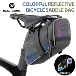 WEST BIKING-bolsa para SILLÍN de bicicleta, bolsa trasera para asiento de Ciclismo de 1,8 l, Kit de accesorios, bolsa reflectante para bicicleta de montaña y carretera