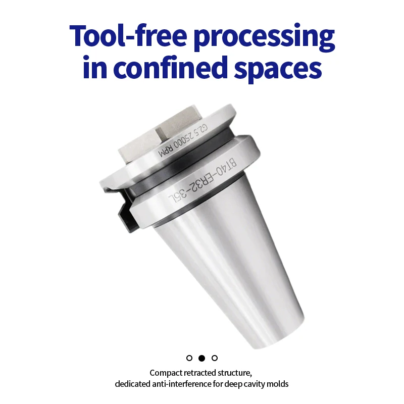 Precision DIN69871 Short Cone Tool Holder SK40 CAT40 BT40 ER32 35L BT30 ER Nuts Built Inside Collet Chuck Tool for Mechanic