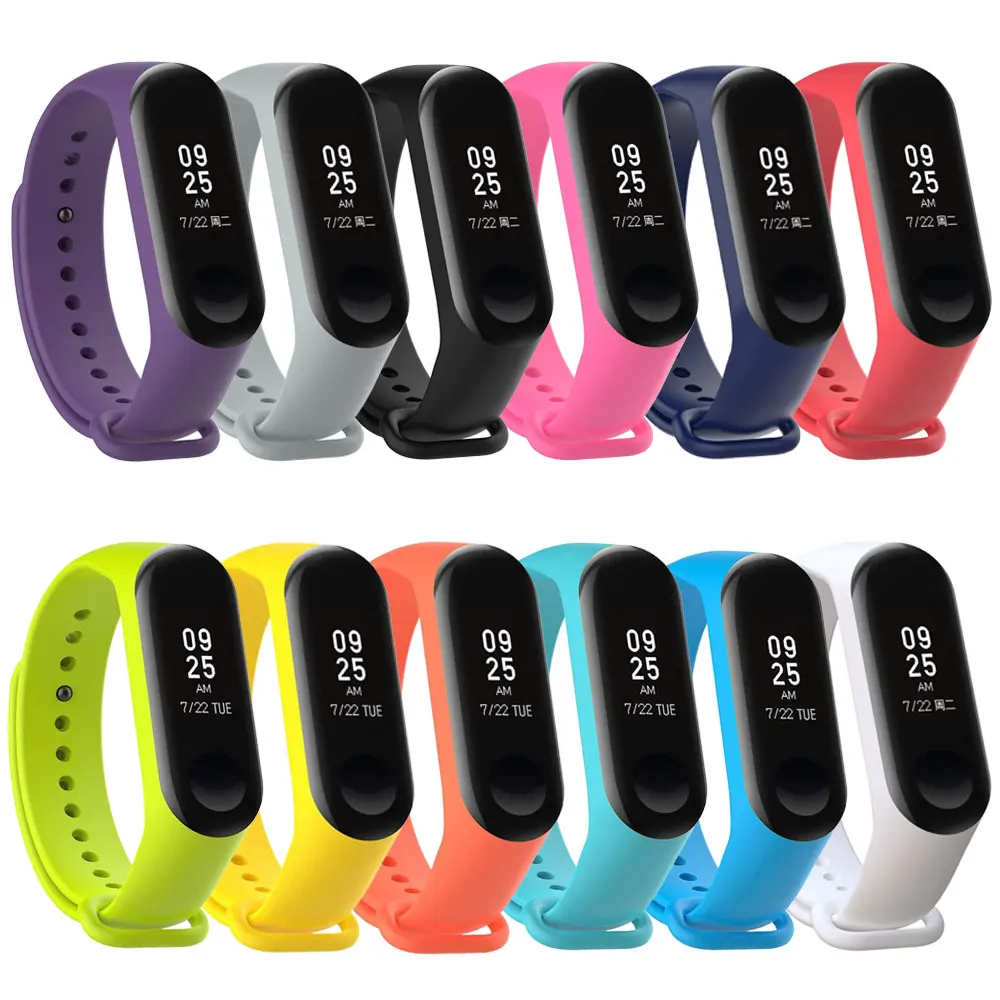 Strap For Xiaomi Mi Band 3 4 Smart Bracelet Replacement Straps TPU Wristband Smart Watch Band Wrist Strap For Xiaomi MiBand 3 4