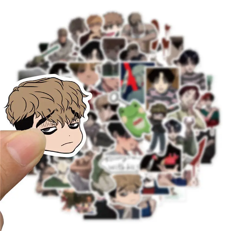 50Pieces Korean Comic Book Killing Stalking Sha Lu Gen Zong Card Sticker Hand Account Seld-Stickers