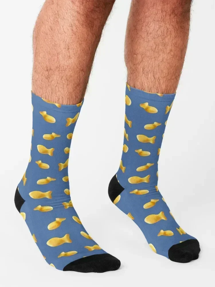 Goldfish Cracker Biscuits Pack Socks happy sport Stockings man short Socks Man Women's