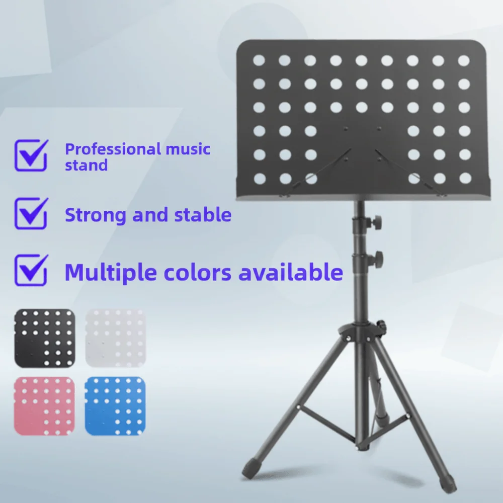 Adjustable Height Music Stand Book Holder Portable Foldable Music Score Tripod Stand Detachable Retractable Sheet Music Stand