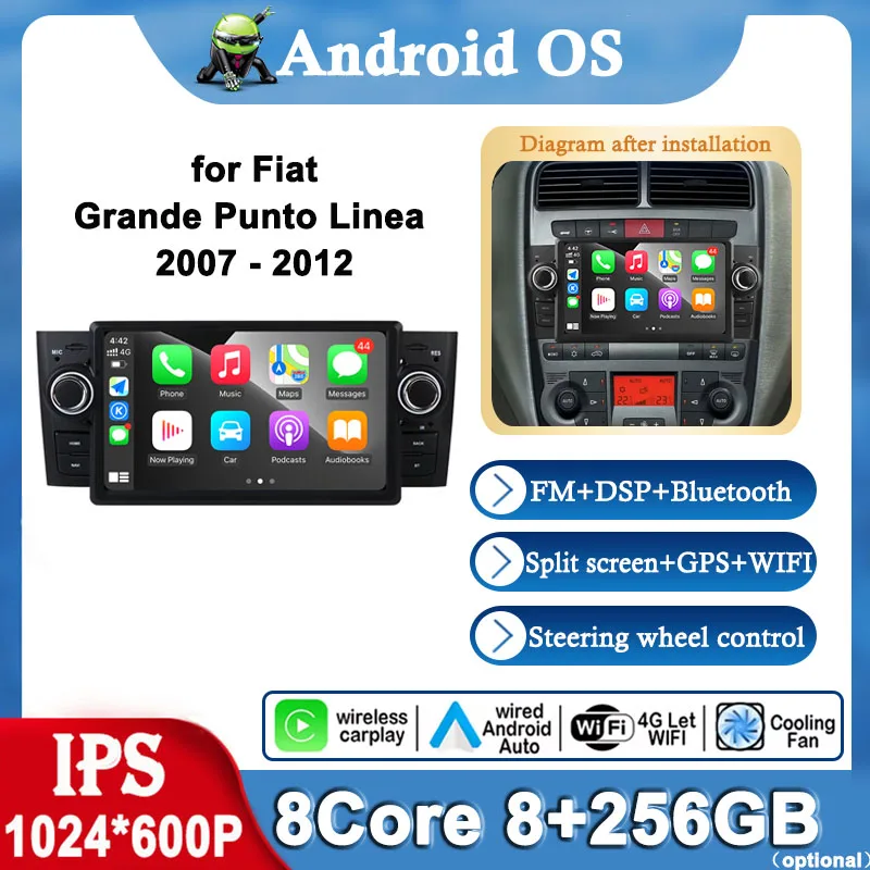 7 Inch For Fiat Gra…