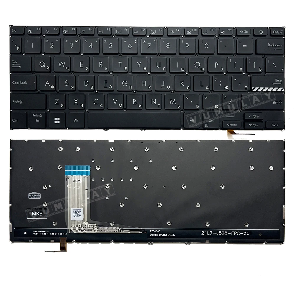 Russian Keyboard for ASUS Vivobook E1404F E1404FA X1404 X1404ZA X1404VA S1404ZA S1404Z S1404VA S1404V A1404 F1404 M1404 X1405ZA