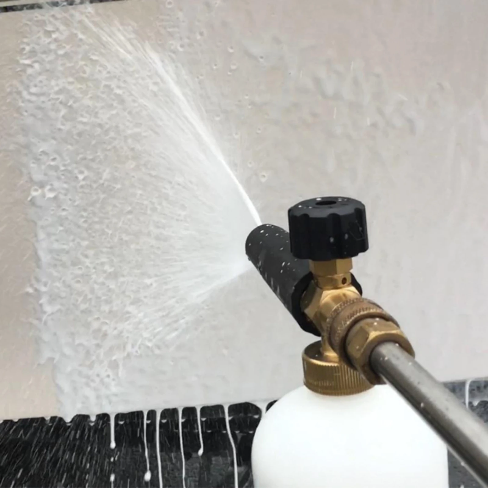High-Pressure Foam Cannon Multi-Purpose Foam Cannon with Translucent Bottle Cleaning Tool Quick Connect Leak-Proof