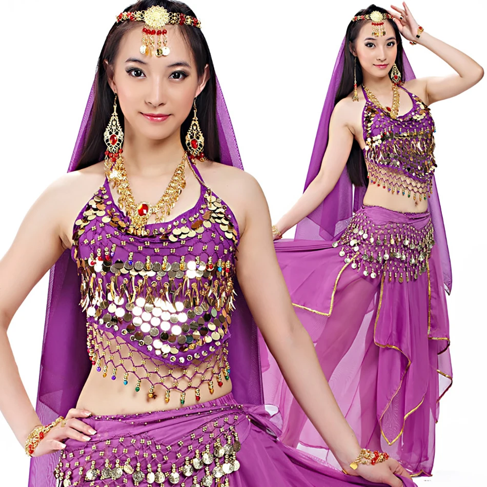 

Belly Dance Accessories 5-piece Set Chili Pepper Chain Skirt Veil Belly Dance Set Belly Dance Indian Dance Performance Set