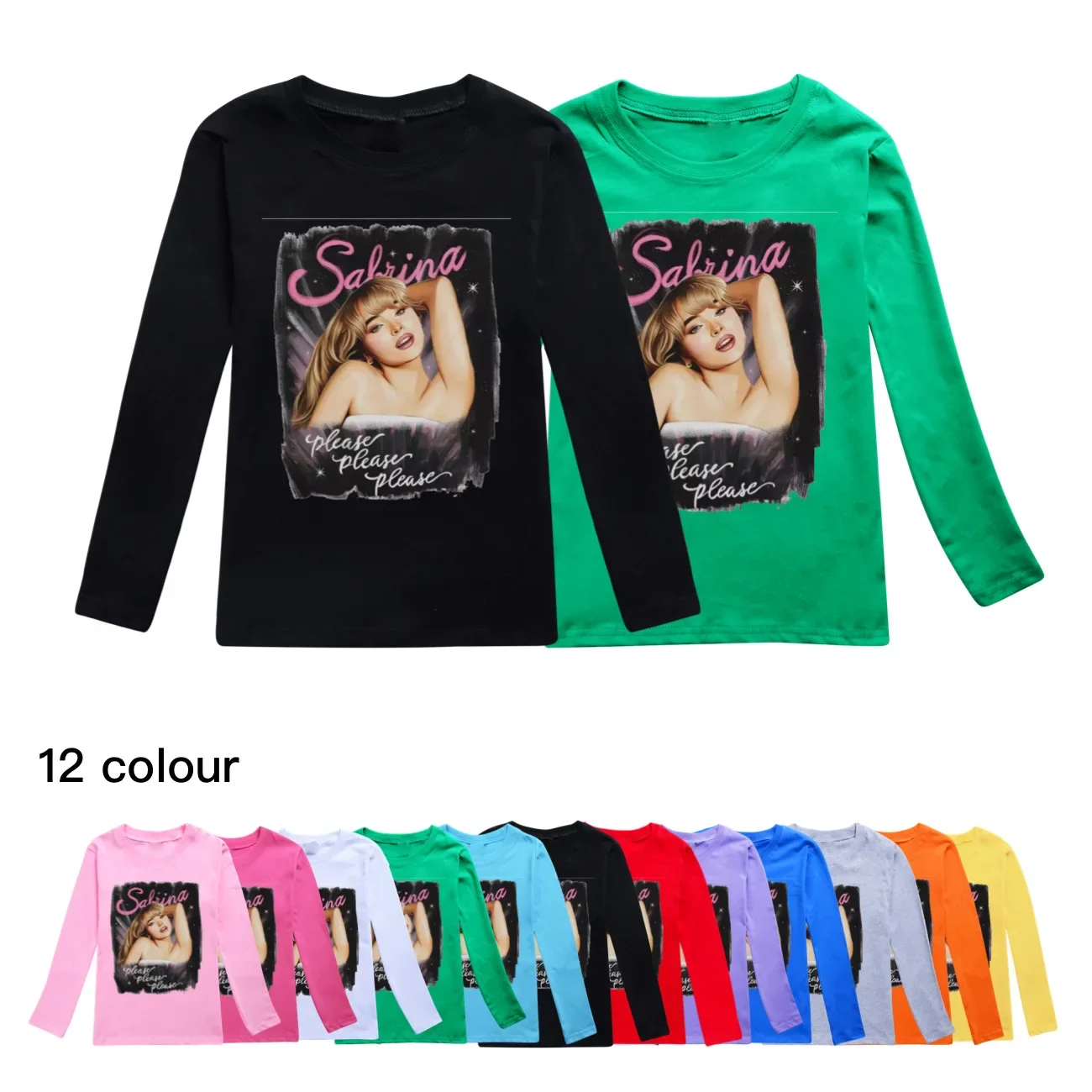 

Kids Clothes Girls 2-16Y Teenage Children's Long-sleeved T-shirt Toddler Boys Fall Clothes Sabrina Carpenter O Neck Tees3765