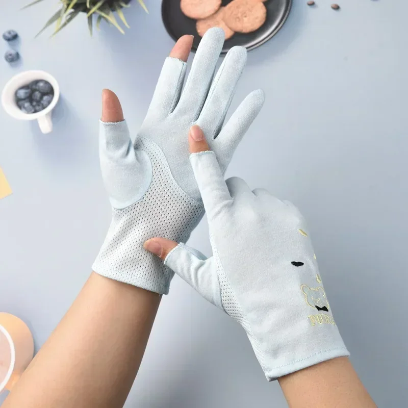 Ультратонкие эластичные тюлевые сетчатые перчатки, элегантные женские сексуальные черные солнцезащитные перчатки, женские анти-УФ-перчатки для вождения автомобиля