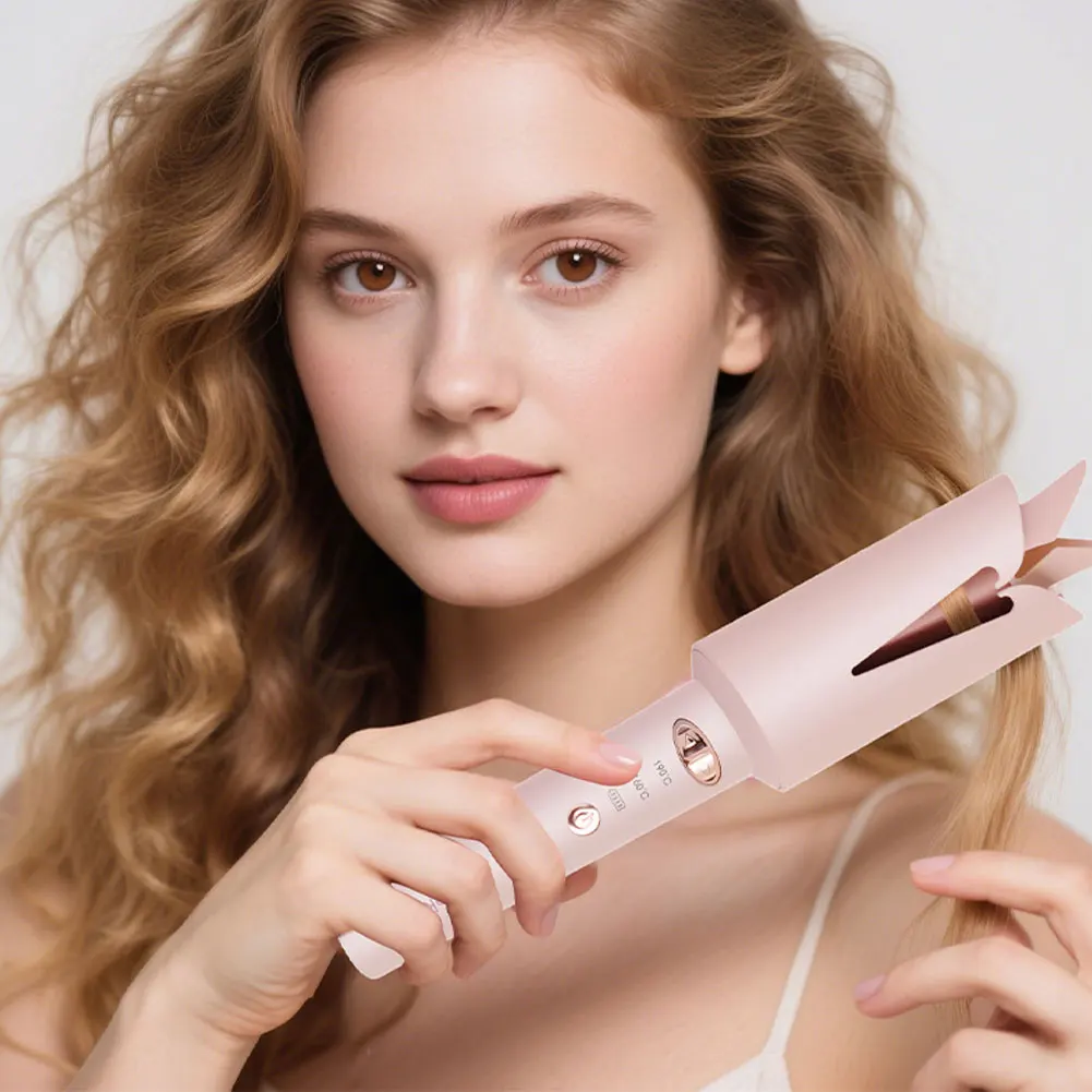 Hatteker Automatic Curling Iron Cordless 25 mm Negative Ion Hair Styling Tool for Salon USB Rechargeable Professional Use