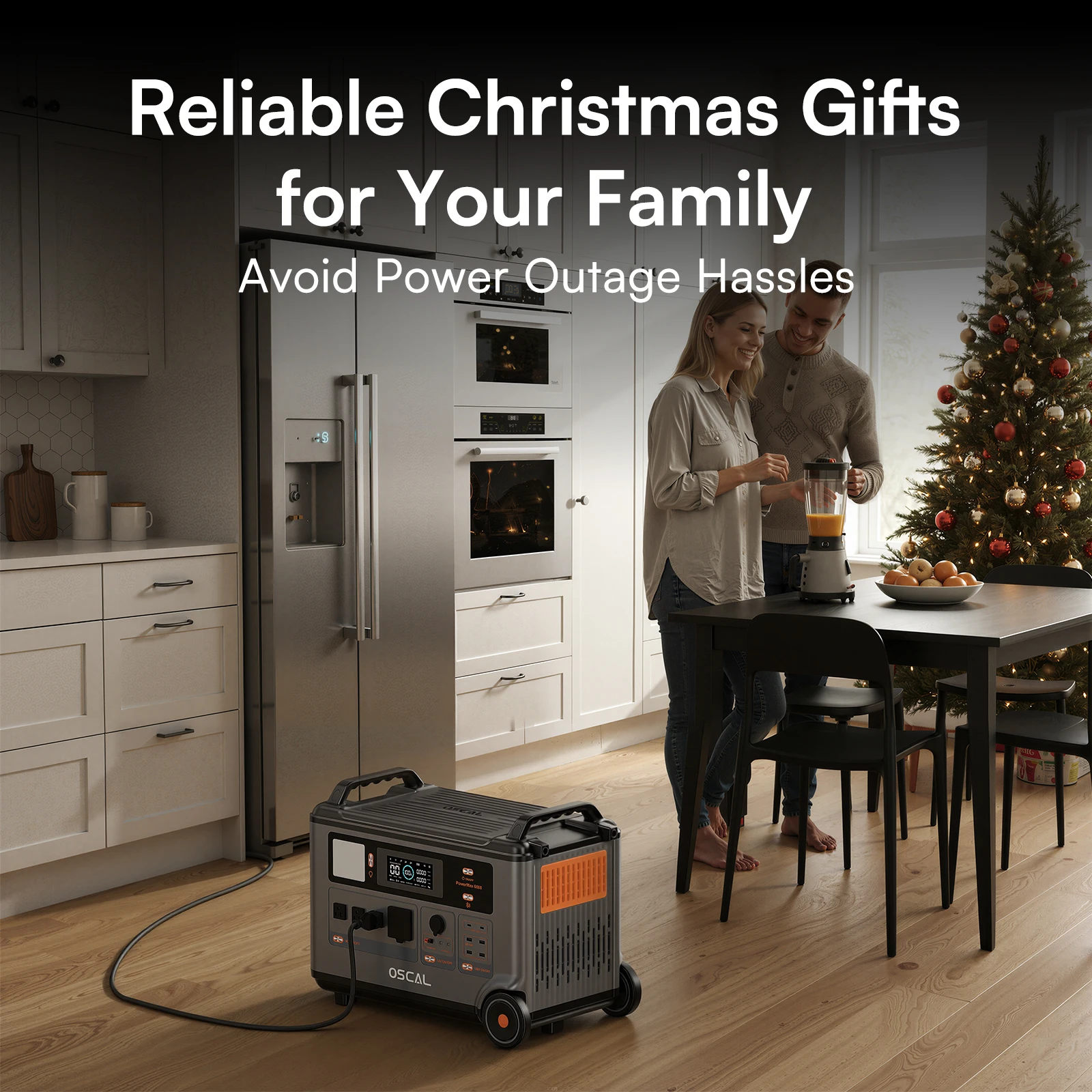 PowerMax 6000 Solar Generator Kit: 3600Wh LiFePO4 Power Station + 200W Solar Panel, 6000W AC Output (120V/240V), 1800W Fast Charging for RV & Off-Grid