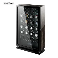 Automatic Watch Winder Luxury 24 Wood Watch Safe Box Fingerprint Unlock Touch Control and Interior Backlight Watches Storage Box