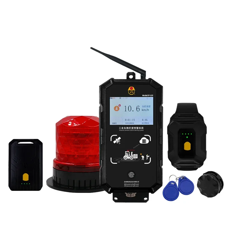 Forklift Pedestrian Safety Alarm Uwb Indoor Positioning Pwas Proximity Warning Alert System with Tags