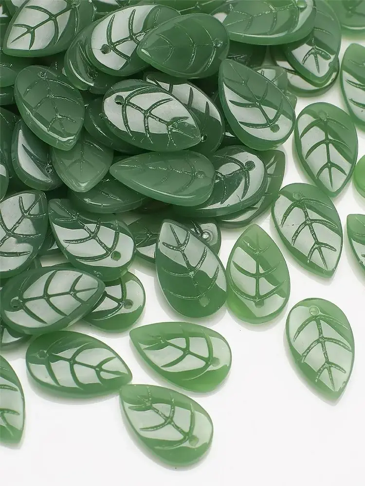 50 Stuks 10x18mm Glad Glas Blad Kralen Kristal Kralen Losse Kralen Voor Sieraden Maken Diy Armband ketting Oorbel Accessoires - afbeelding 2