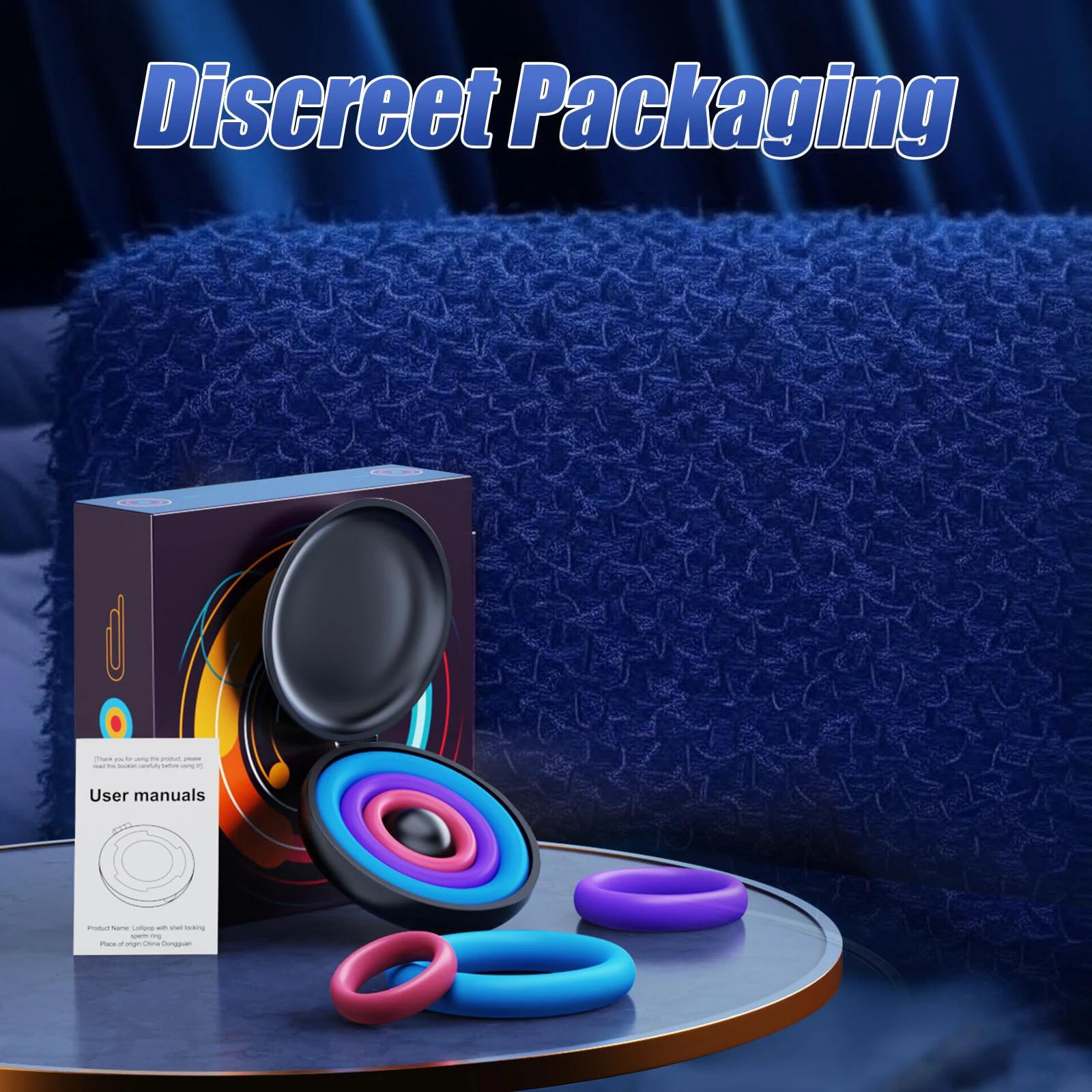 3 Pcs Reusable Silicone Cock Penis Rings Enlargers Erection Enhancing Long Lasting Ejaculation Adult Sex Toys for Men or Couples