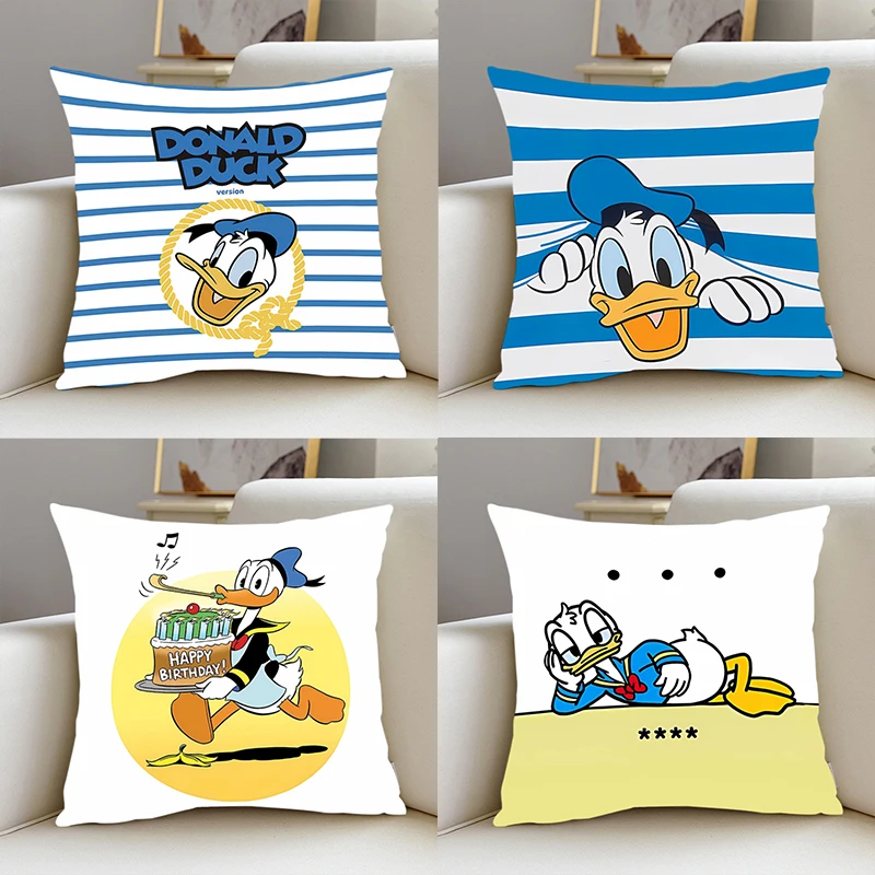 

home decor Pillow Cover Donald Duck iving room bedroomo office car 45x45 Dakimakura Throw Pillows Square Pillowcase Home Decor