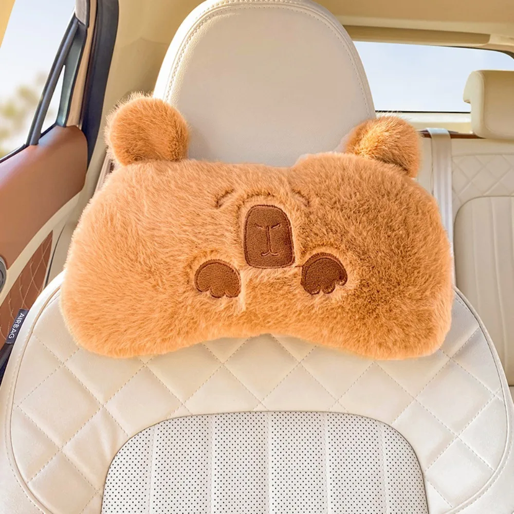 

Car Accessories Car Plush Warm Capybara Seat Capybara Cartoon Cute Capybara Car Pillow Back Plush Warm