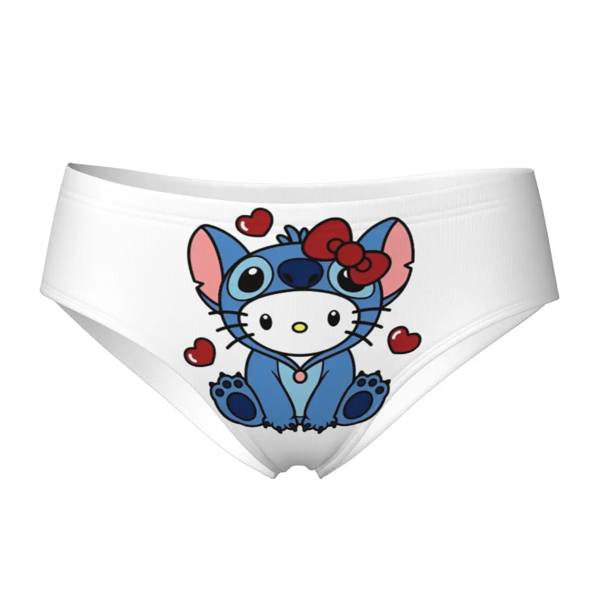 

Women Hello Kitty Stitch Cartoon Briefs Panties Soft Underwear Female Humor Underpants