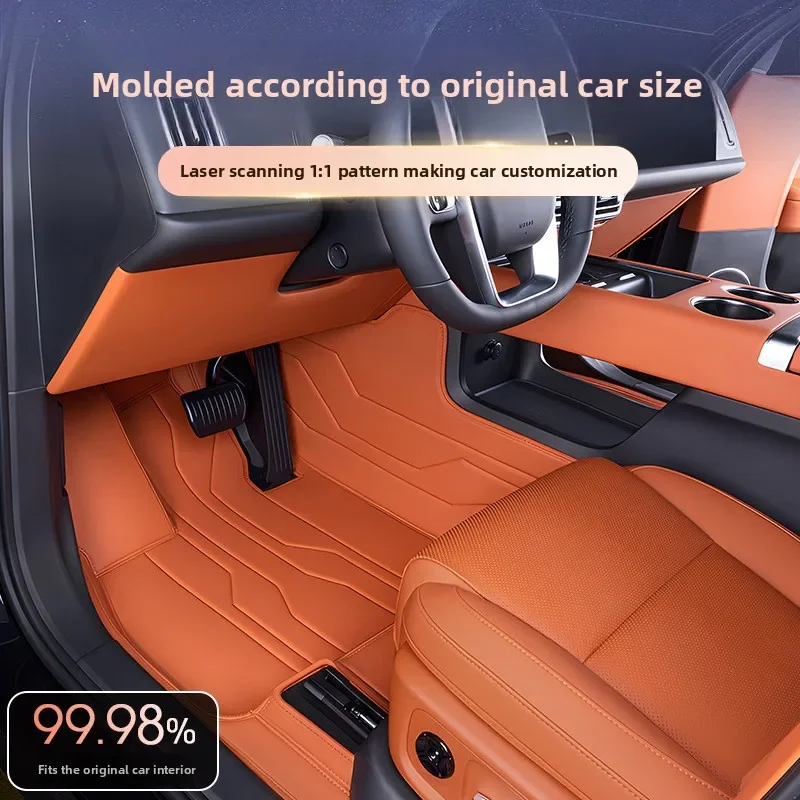 Specially Designed Leather Floor Mats for Fully Surrounded High Quality Easy Installation Automotive Supplies Car Interior