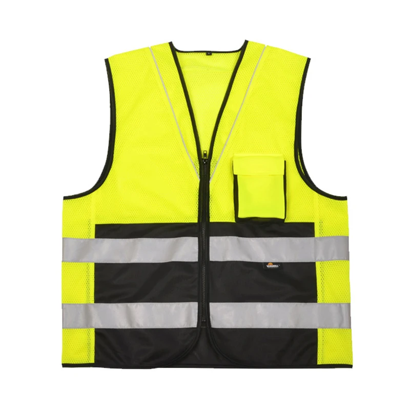 Gilet ad alta visibilità Gilet di sicurezza bicolore Gilet di sicurezza riflettente in rete per uomo Abbigliamento di sicurezza per l'edilizia Abbigliamento da lavoro