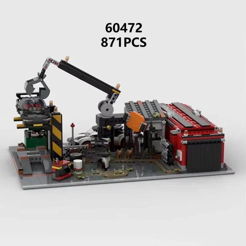 

60472 Car Recycling Bin Building Blocks DIY Assembly Model Gift 871PCS Brick Children Educational Toy