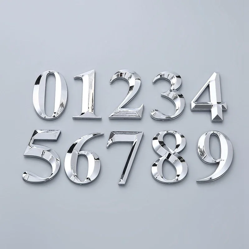 5-7cm Exterior House Numbers Door Number Adhesive Letters Digits Apartment Hotel Residential Number Signs on The Door Exterior