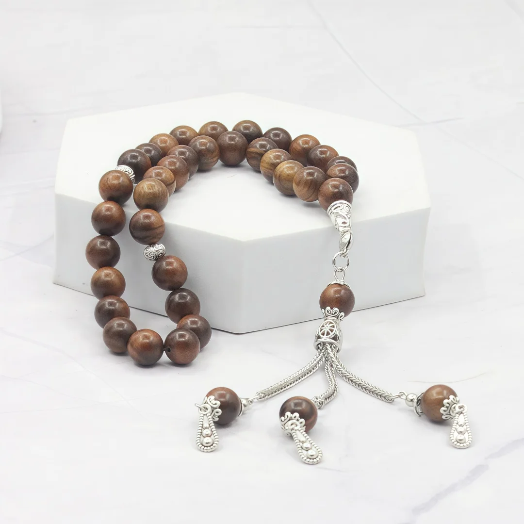 Rosewood 10 mm 33‑bead prayer beads, high‑elasticity cord, hard‑to‑break, counting beads for home worship