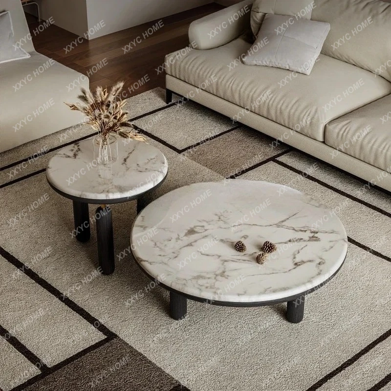 round coffee table combination high artistic sense supercrystalline stone household table