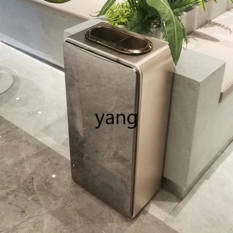 

CX hotel lobby soot trash can stainless steel with ashtray mirror commercial