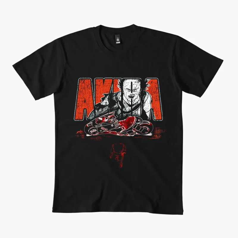 

0310 Vintage Akira Anime T Shirt Cyberpunk Manga City explosion Graphic clothes cyber mecha Neo-Tokyo Streetwear All size tops